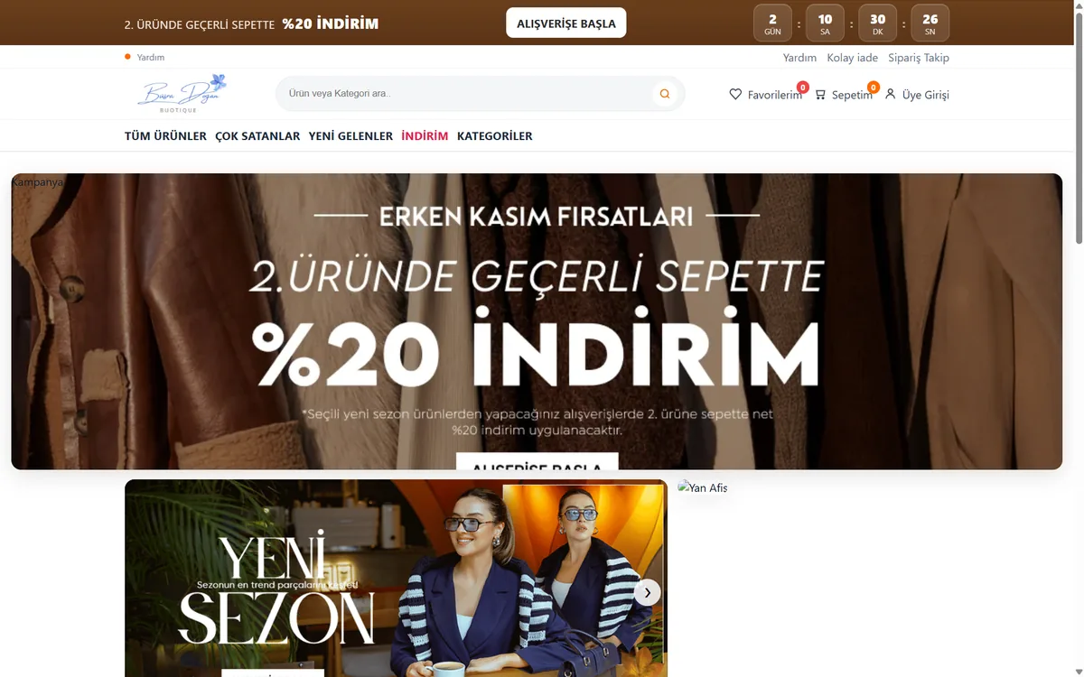 Büşra Doğan Butik gerçek ekran görüntüsü