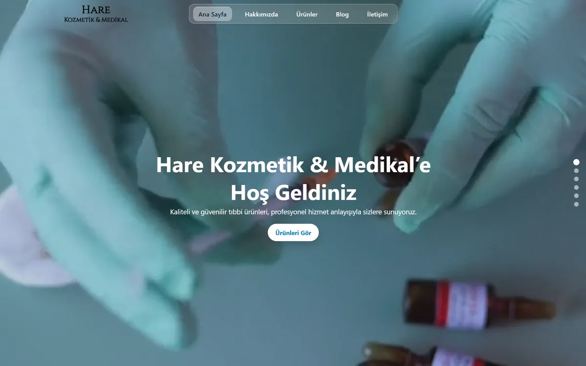 Hare Kozmetik & Medikal gerçek ekran görüntüsü